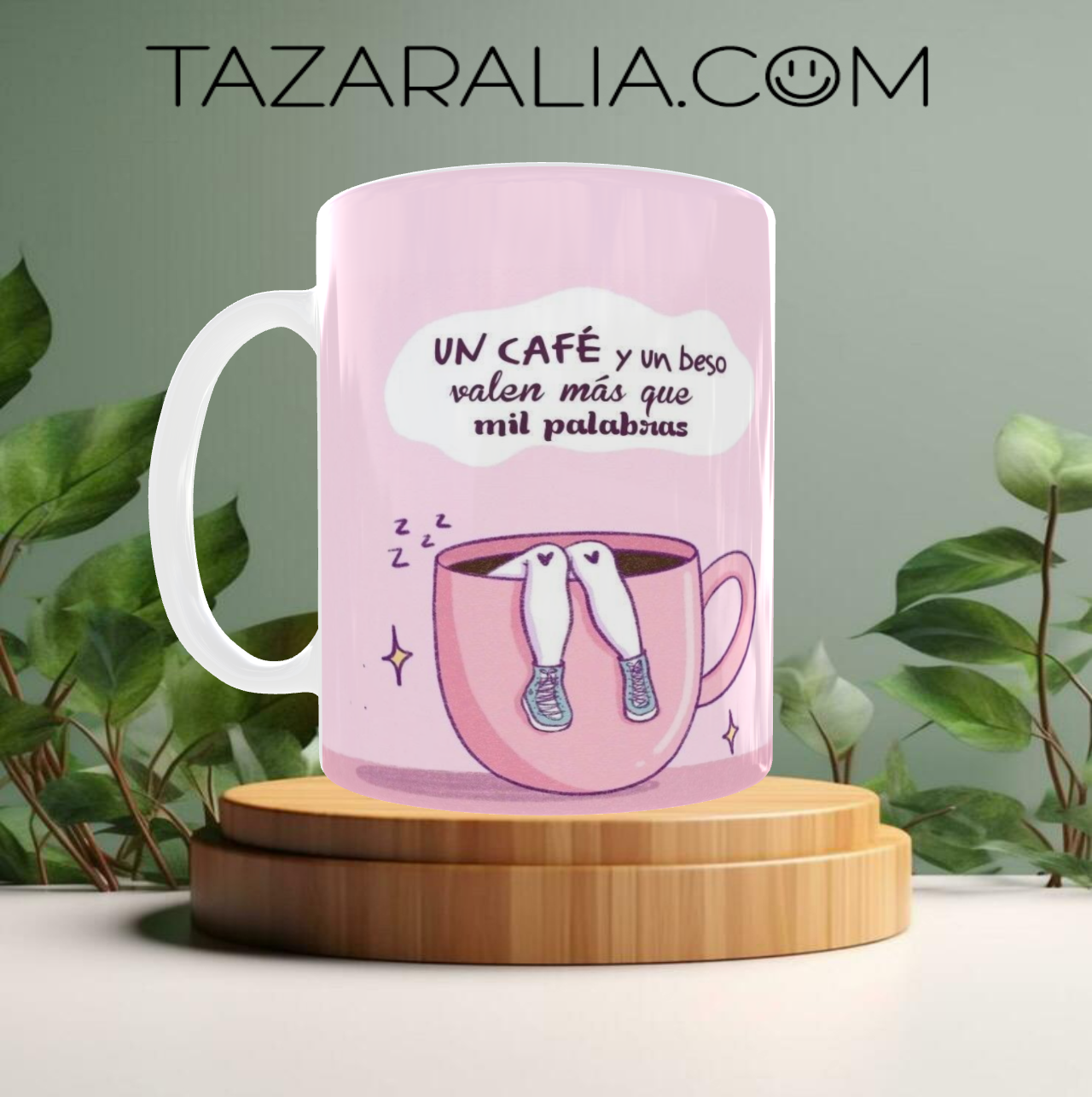 Taza de café ilustrada