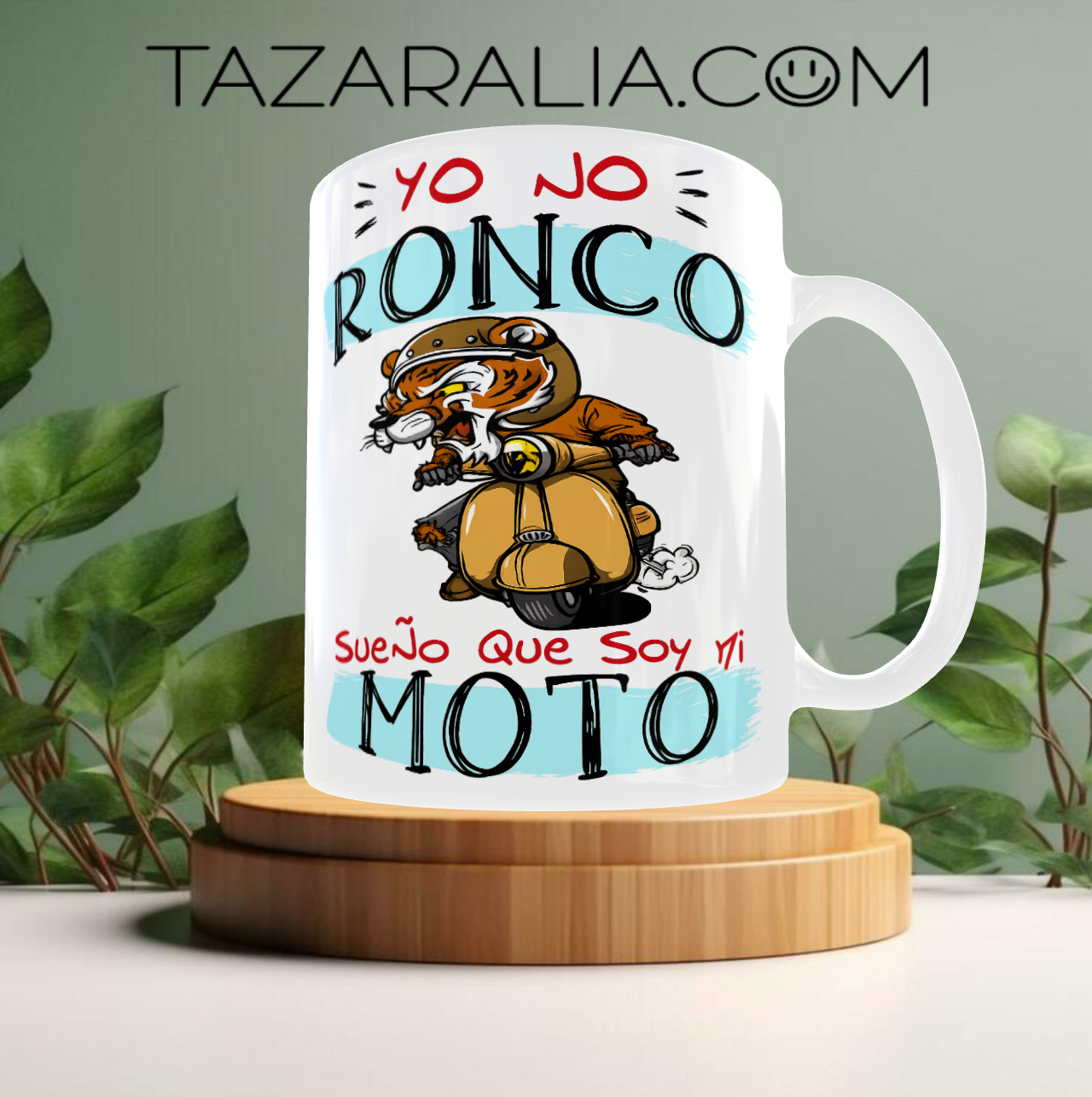 Taza 'Yo no ronco, sueño que soy mi moto'