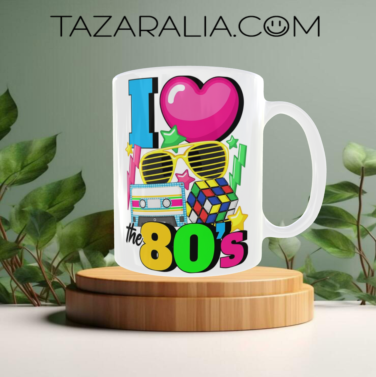 Taza 'I Love the 80's' Logo
