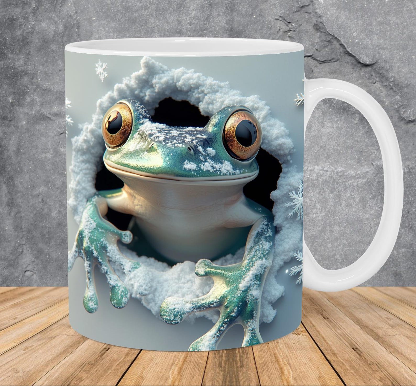 Taza con diseño de rana
