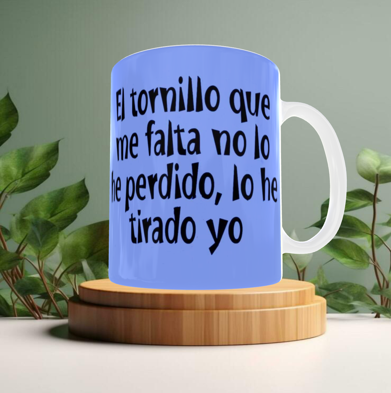 Taza divertida con frase tornillo