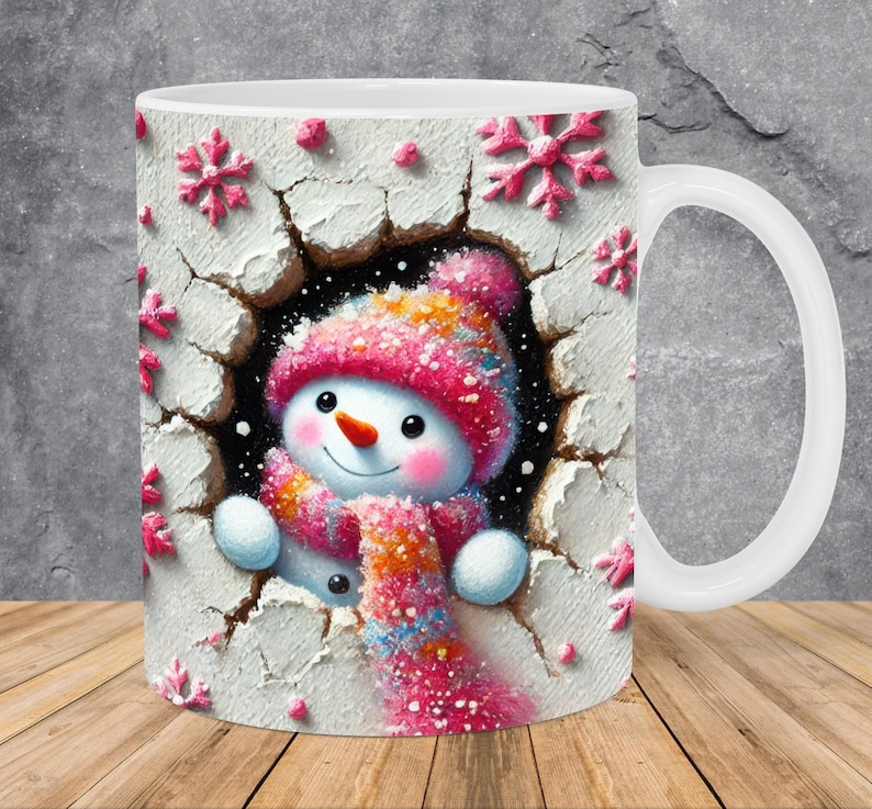 Taza de muñeco de nieve