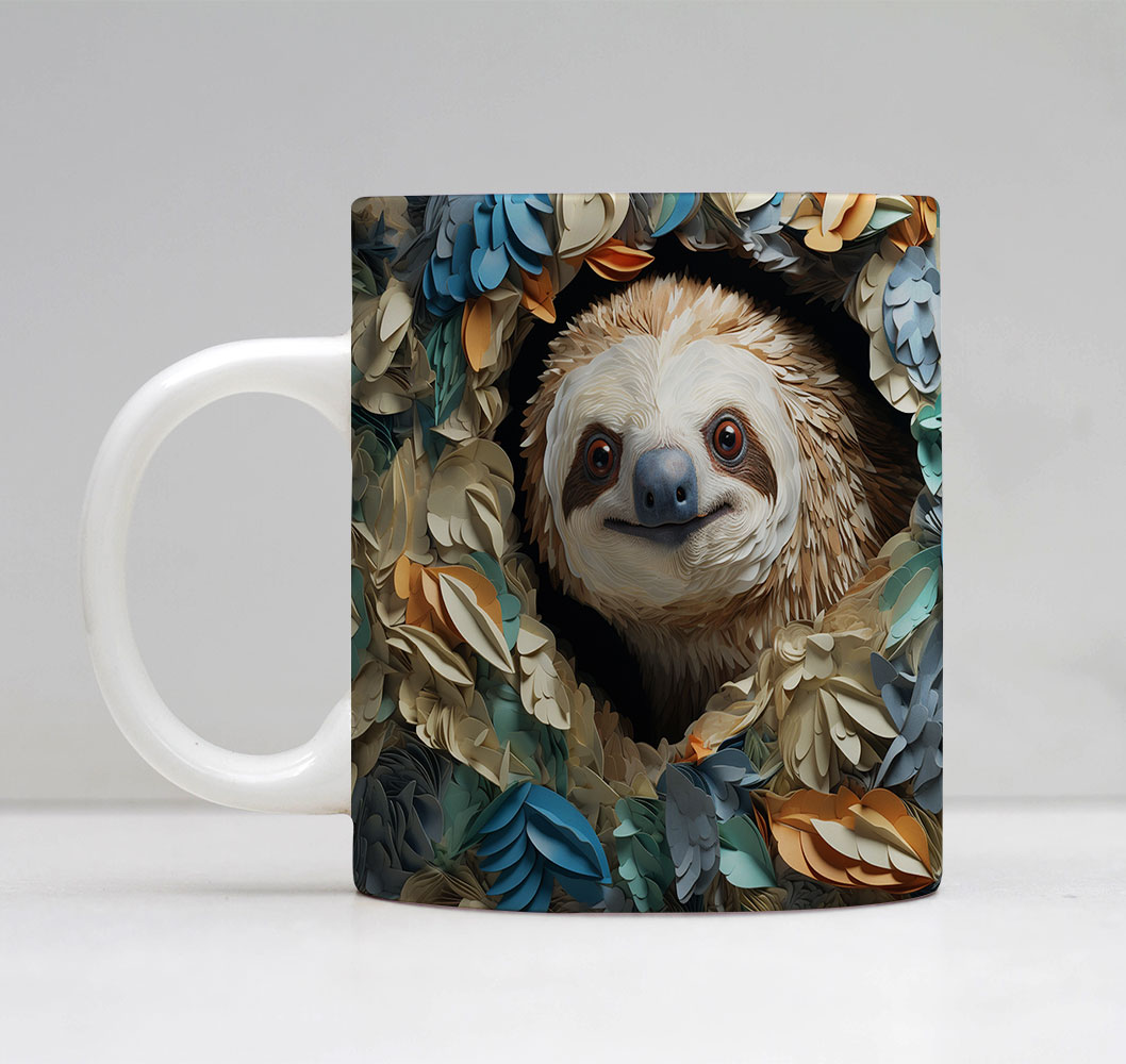 Taza con diseño de perezoso