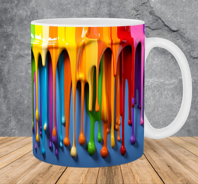 Taza de colores vibrantes