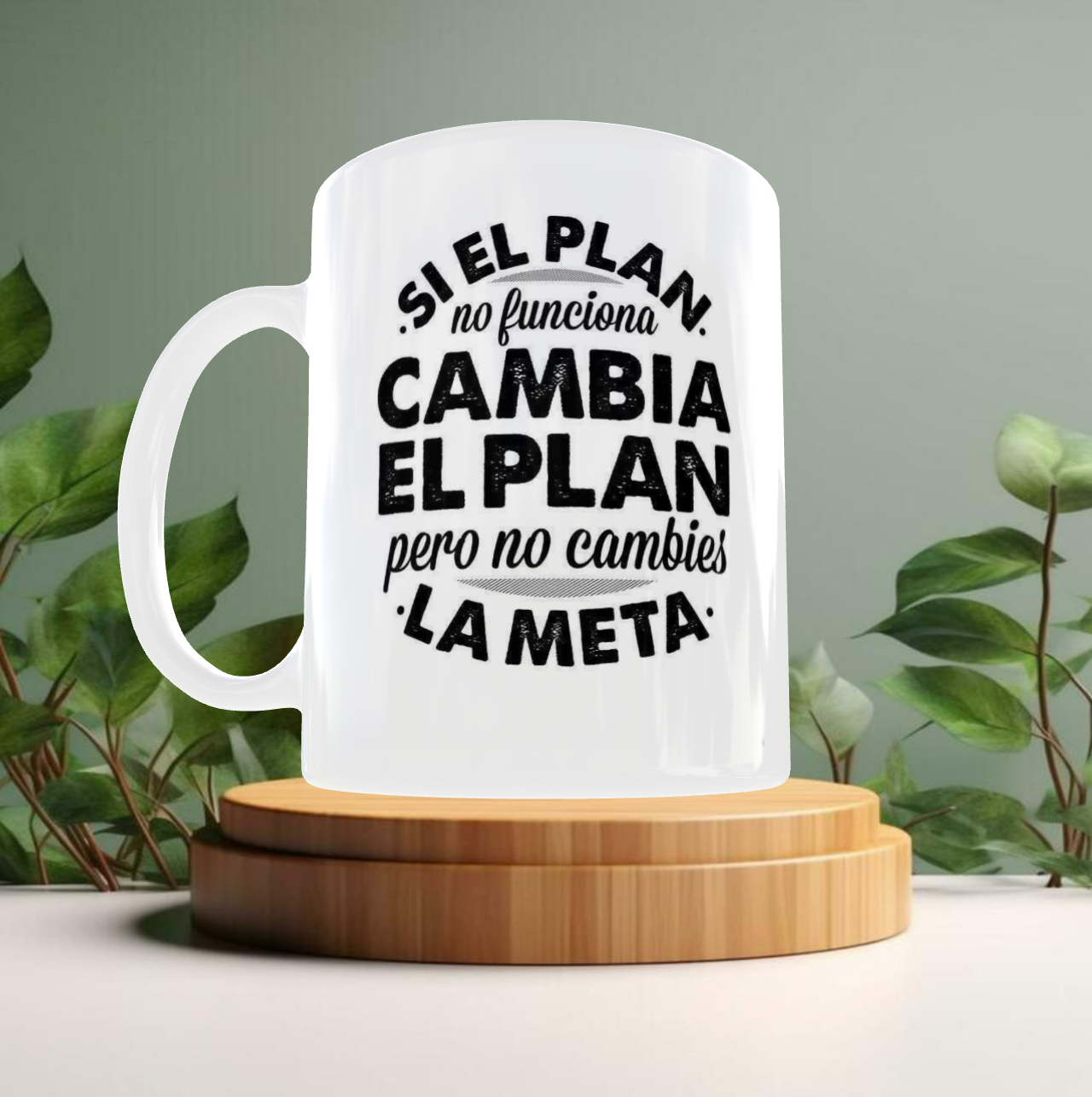 Taza motivacional No cambies la meta