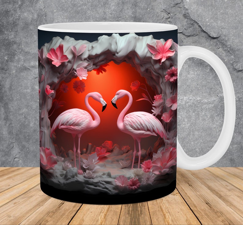 Taza con flamencos