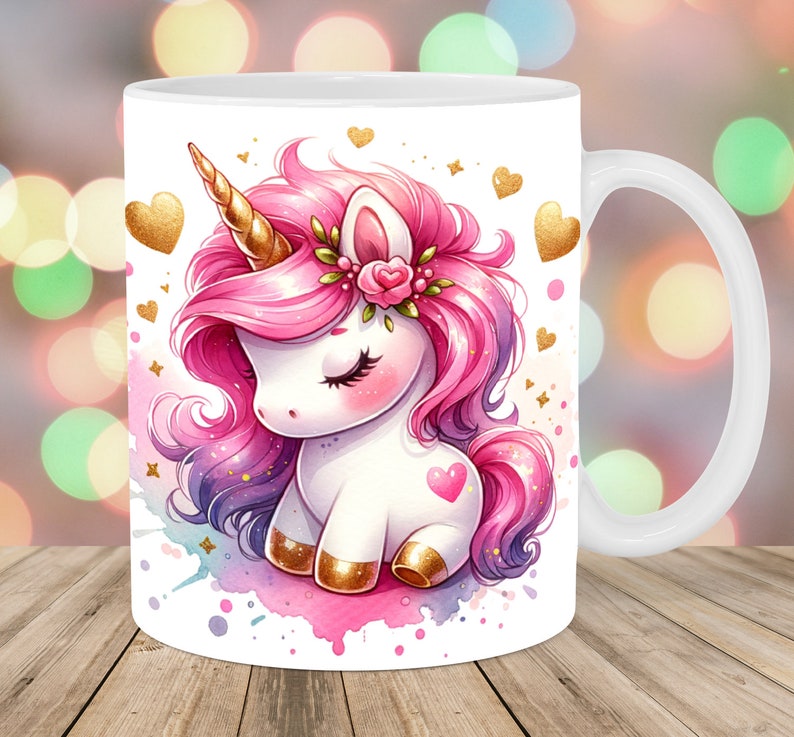 Taza con unicornio