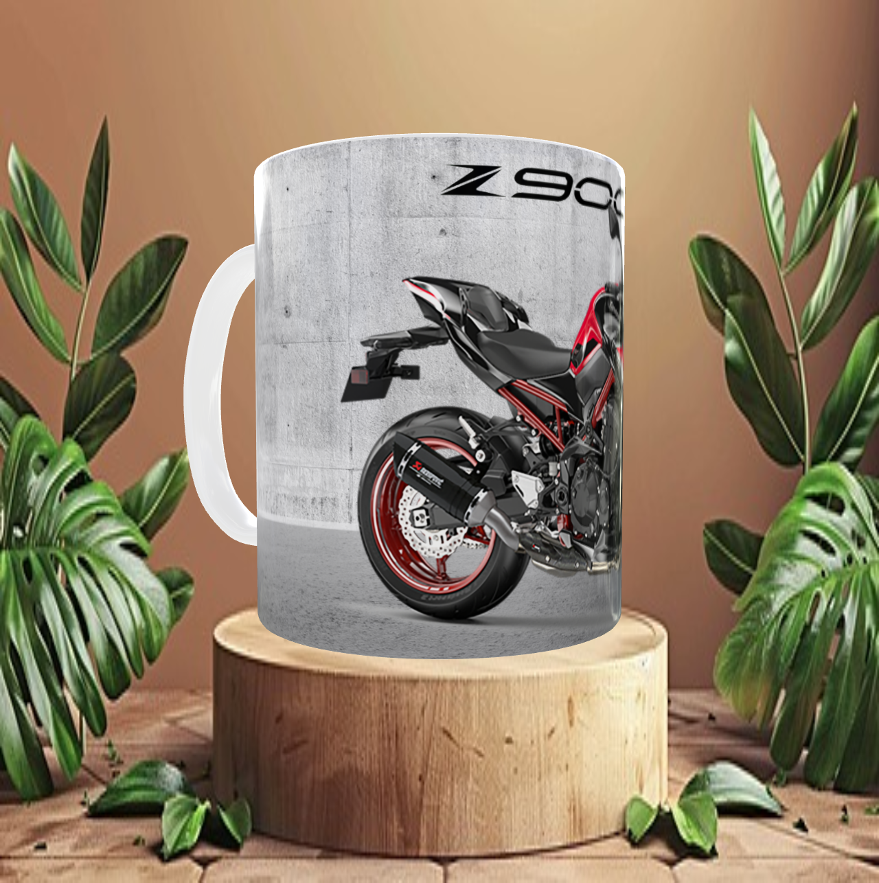 Taza personalizada Kawasaki Z900 Negra