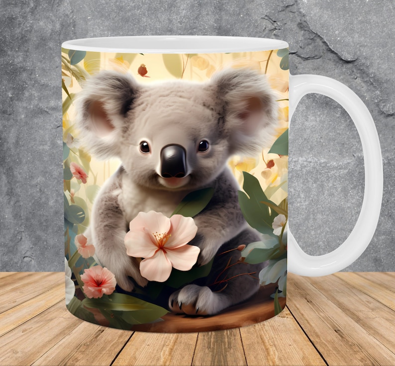 Taza con koala 3D