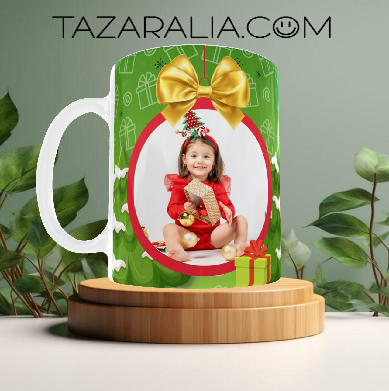 Taza personalizada navideña