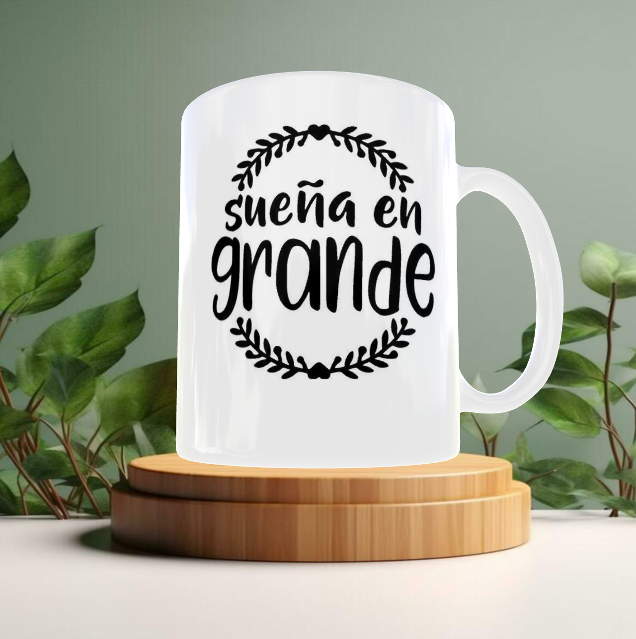 Taza motivacional de cerámica