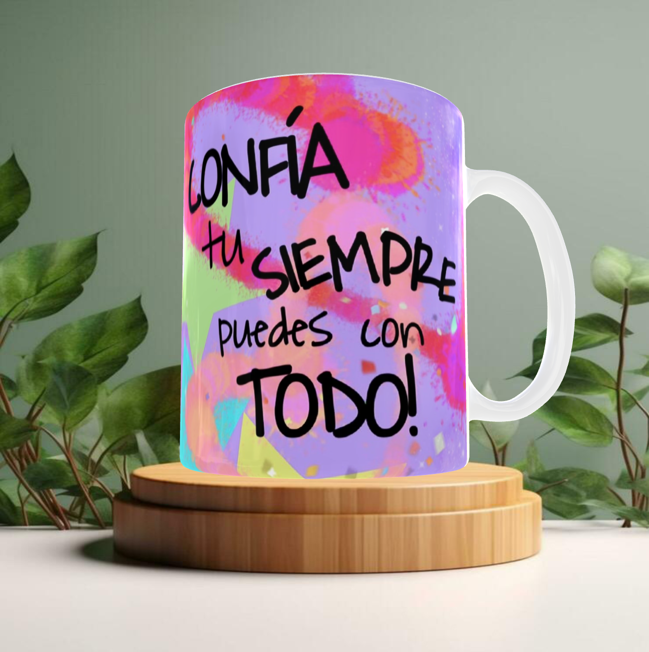 Taza de cerámica motivacional