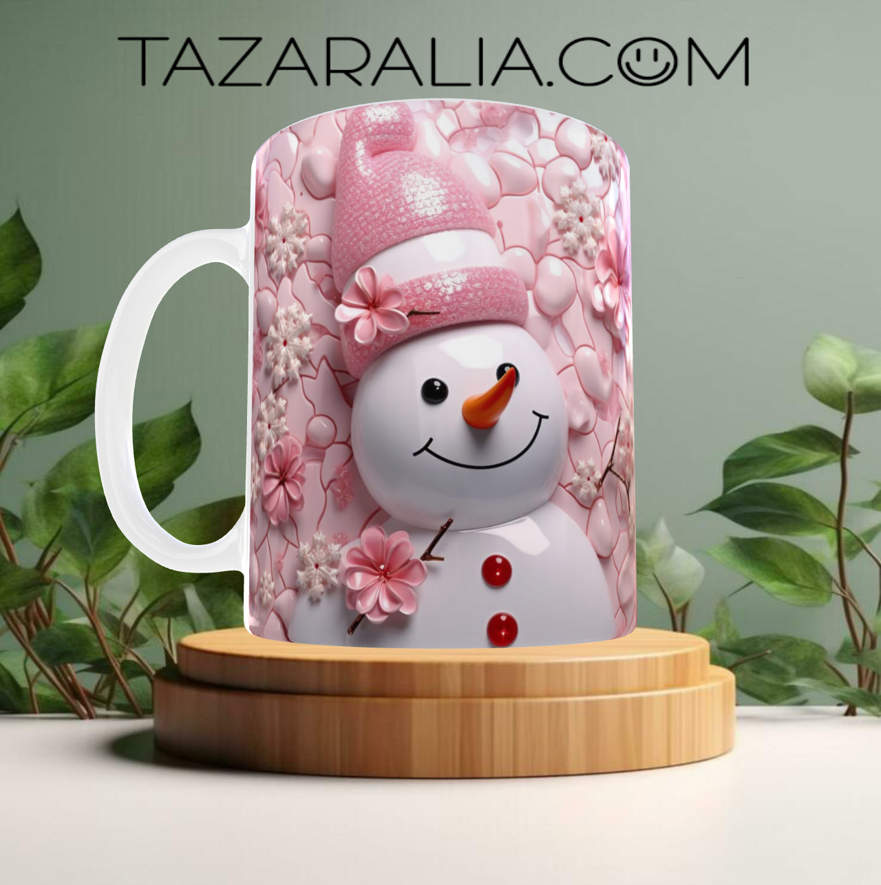Taza de muñeco de nieve