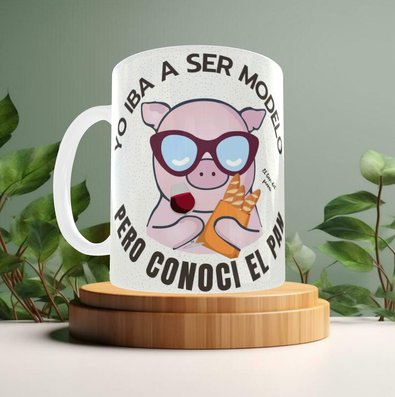 Taza cerdita divertida
