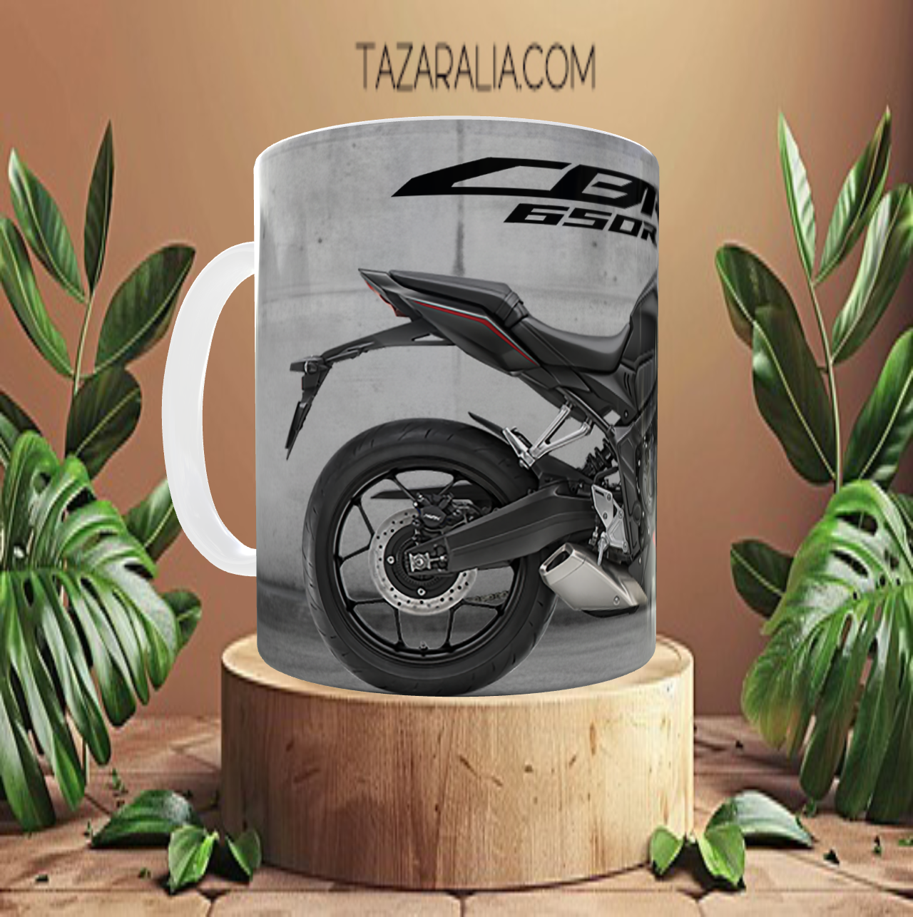Taza personalizada CB650R 2024 Negra Fondo Nuevo