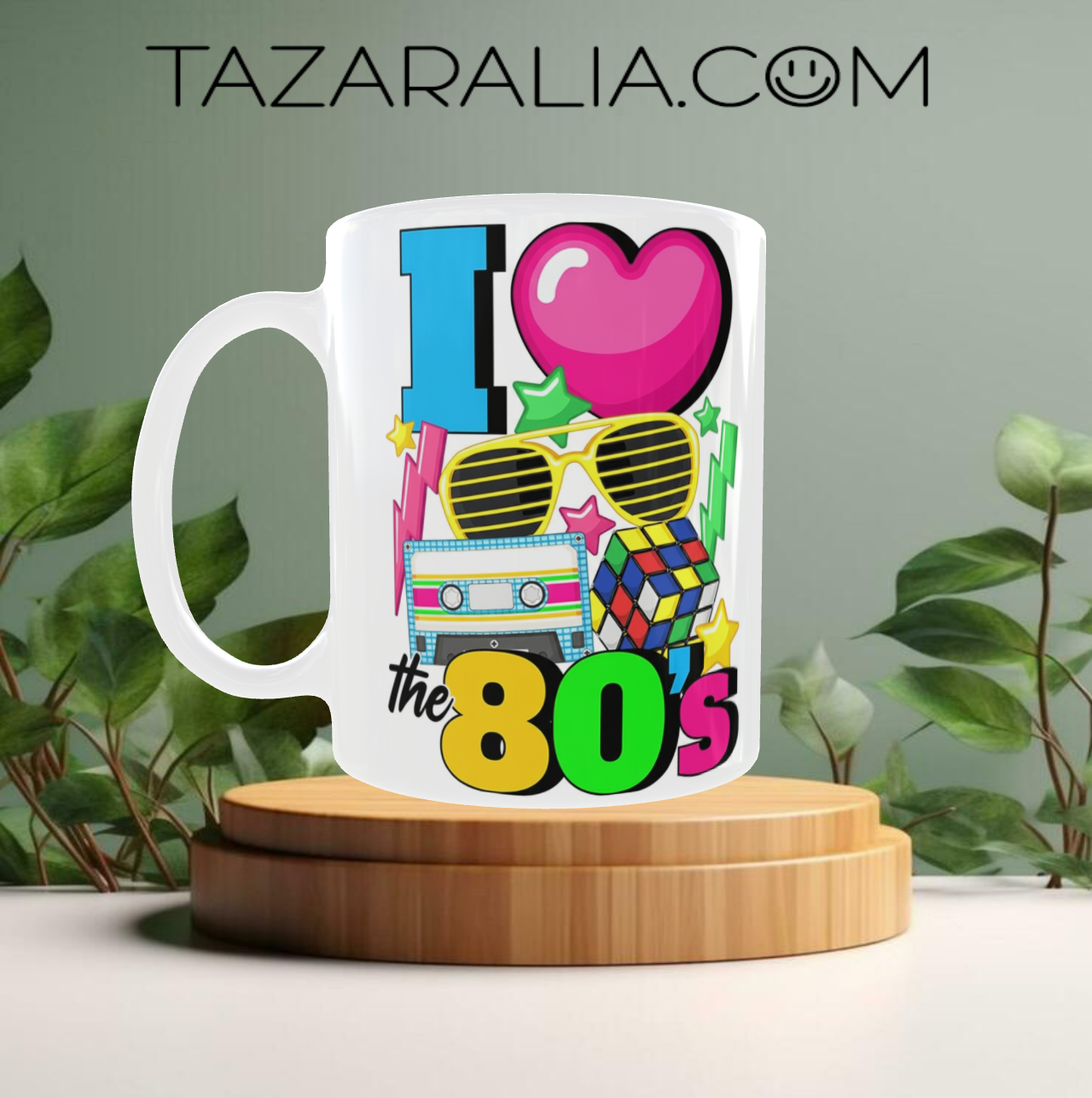 Taza 'I Love the 80's' Logo