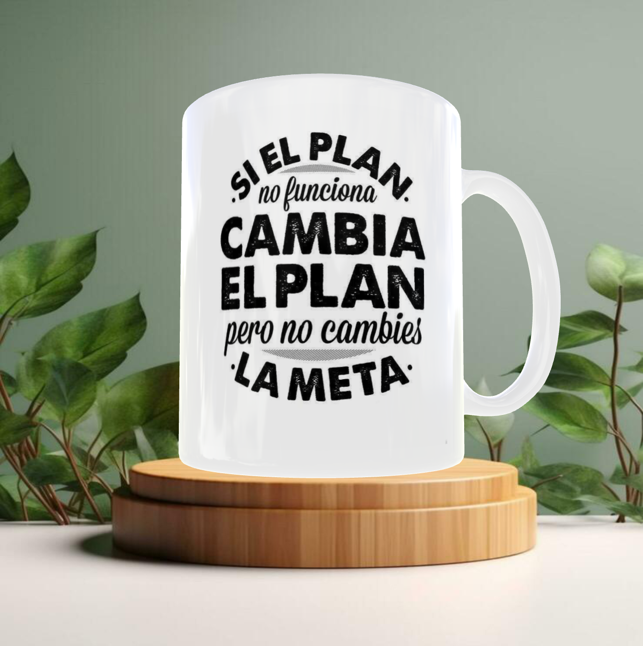 Taza motivacional No cambies la meta