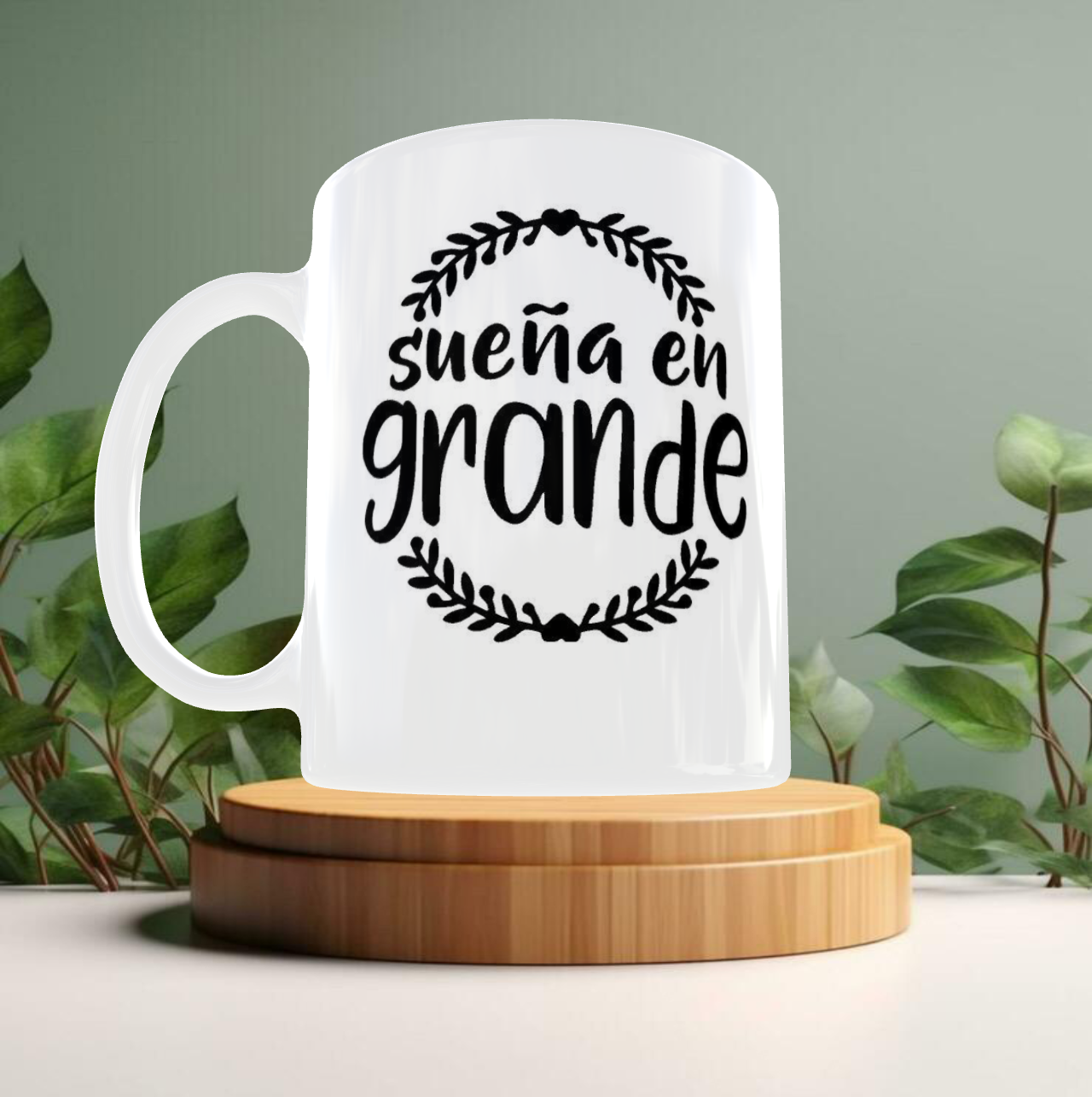 Taza motivacional de cerámica