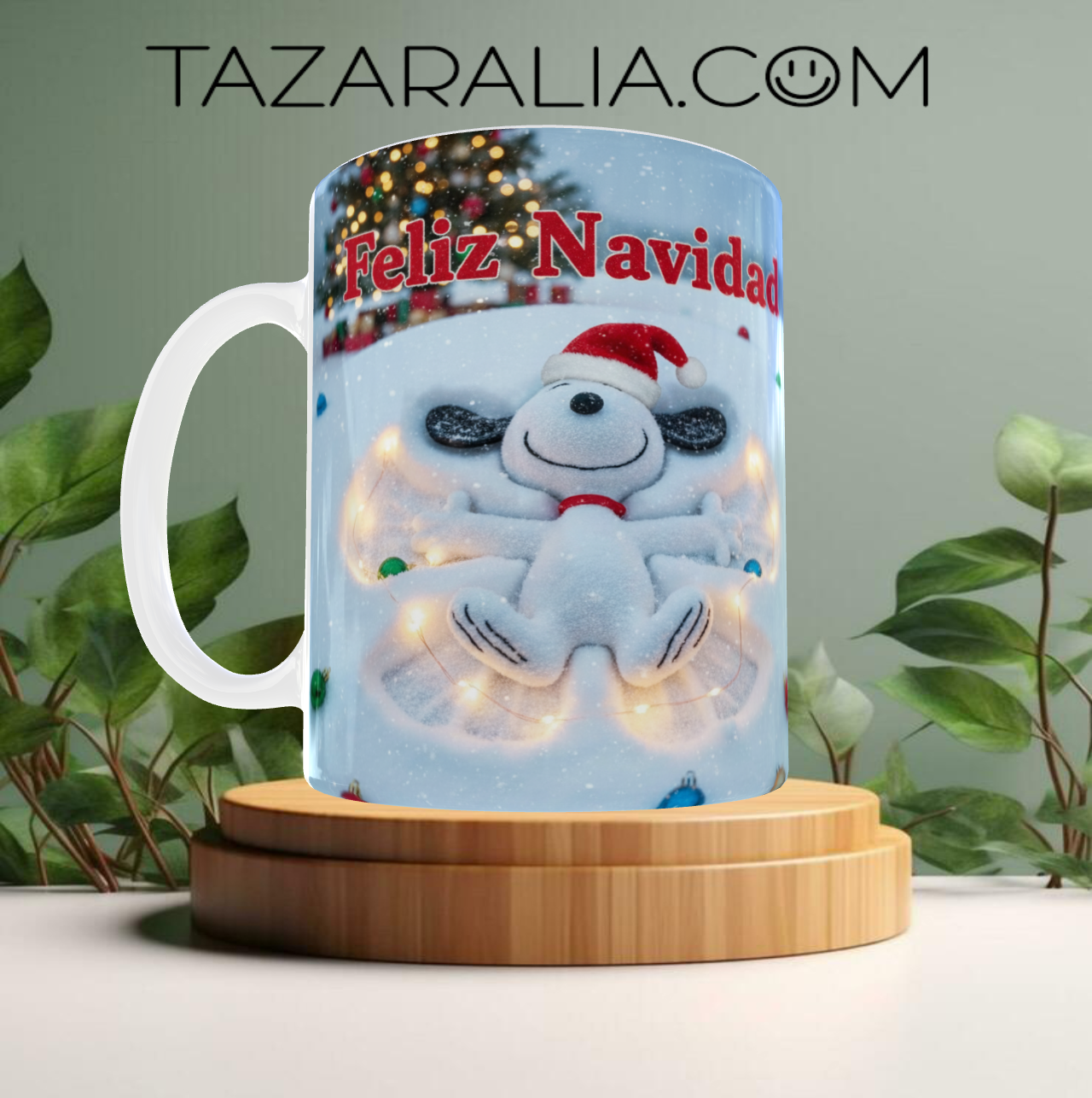 Taza navideña Snoopy