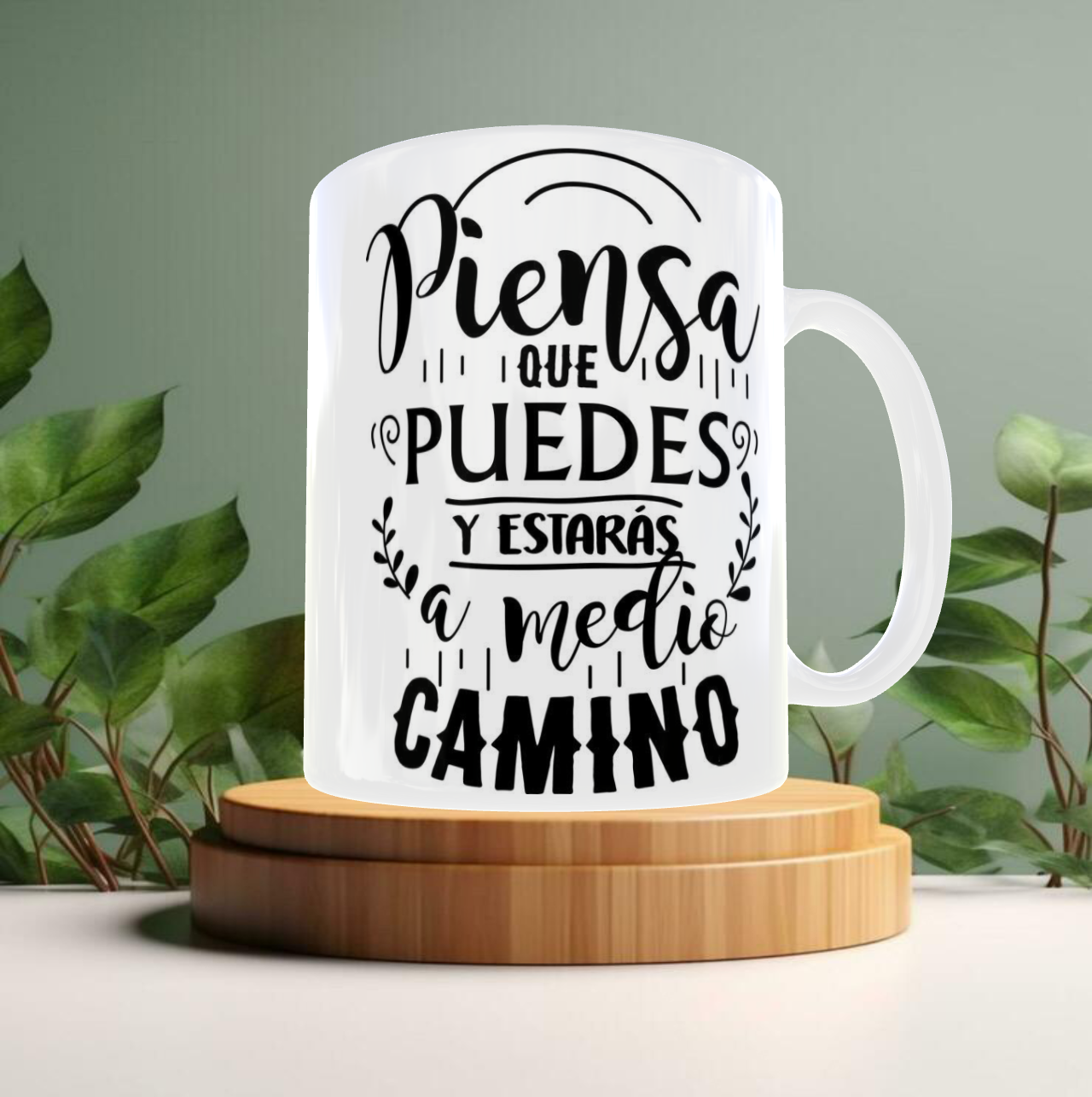 Taza motivacional Piensa que puedes