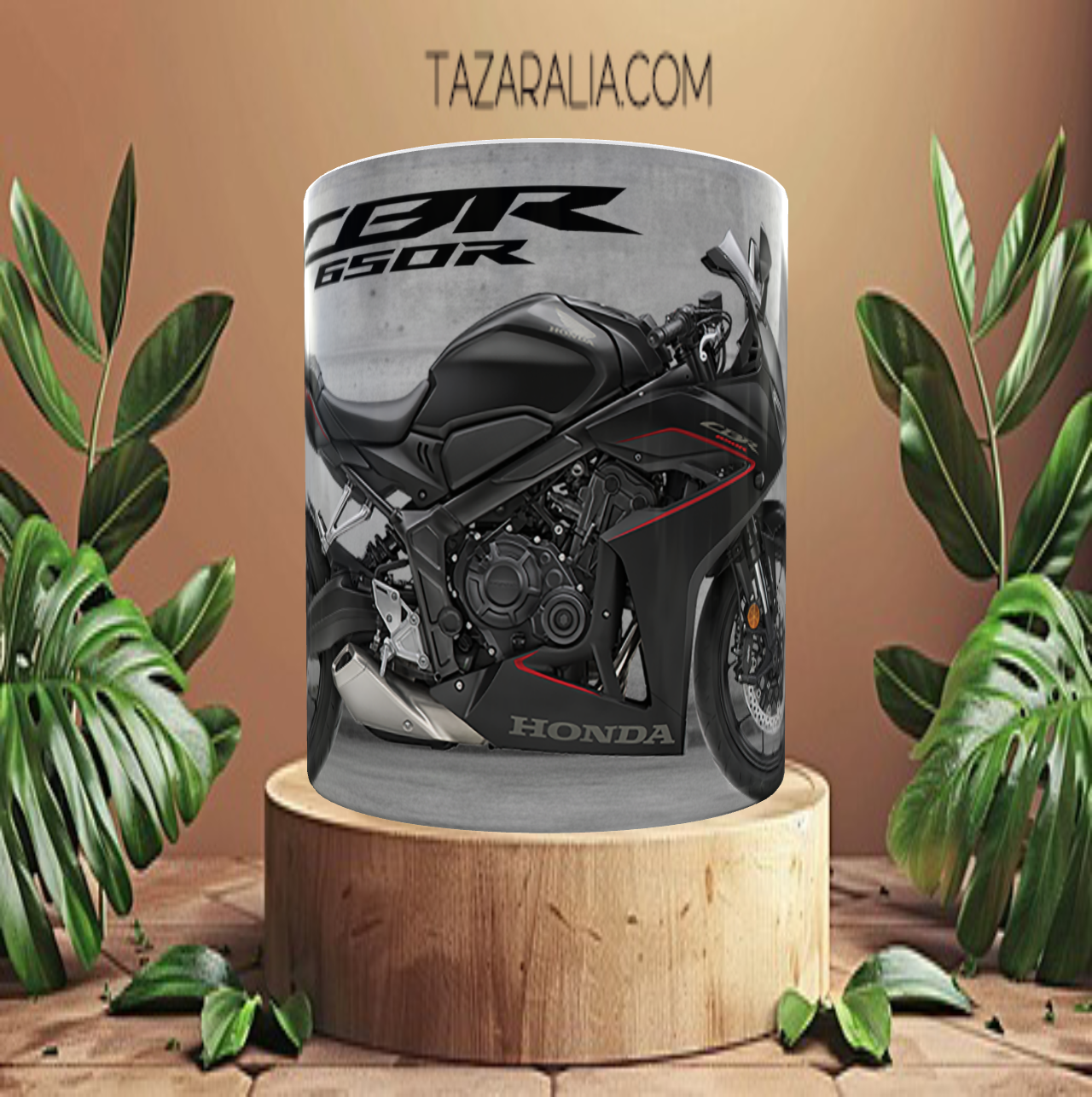 Taza personalizada CB650R 2024 Negra Fondo Nuevo