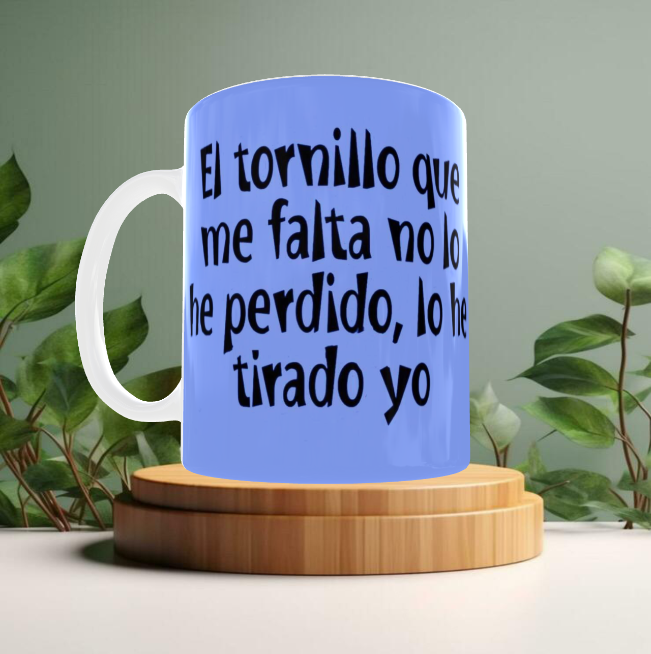 Taza divertida con frase tornillo