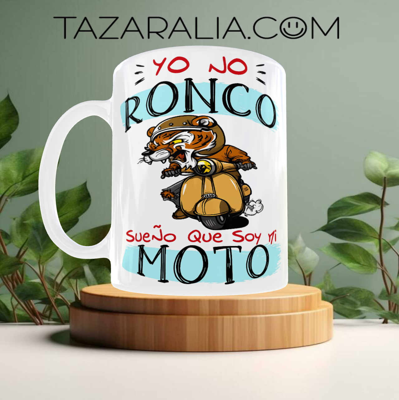Taza 'Yo no ronco, sueño que soy mi moto'