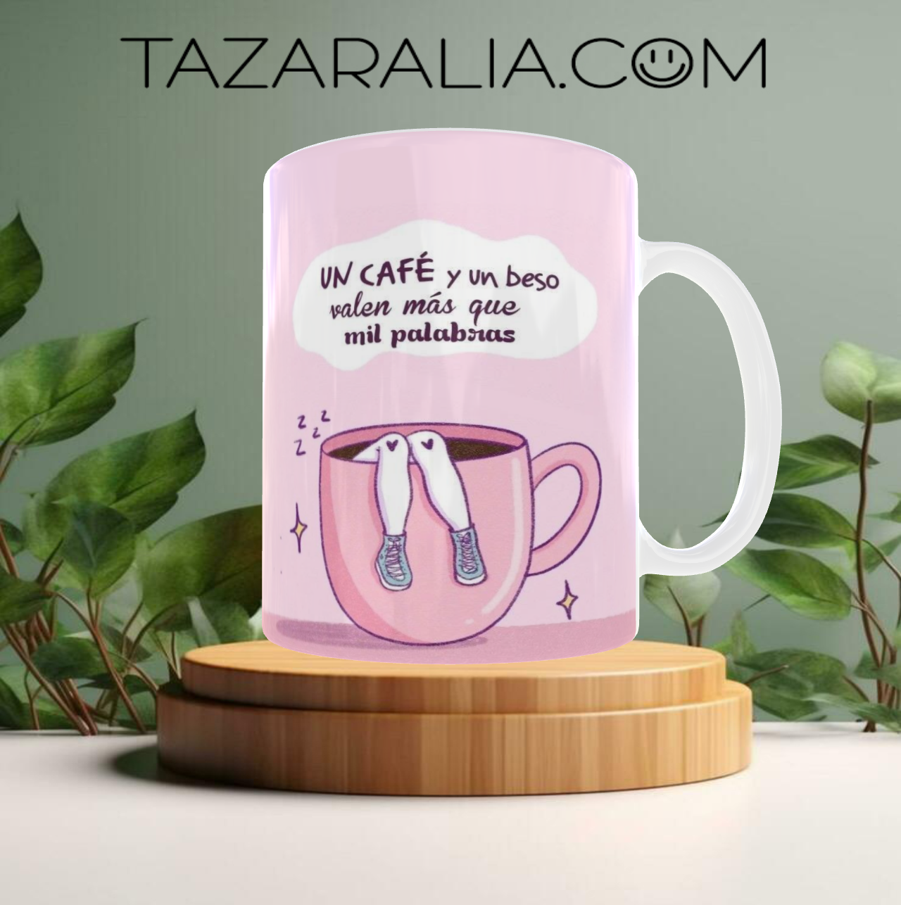Taza de café ilustrada
