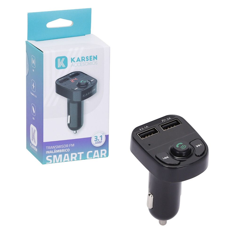 Transmisor FM inalámbrico para auto bluetooth