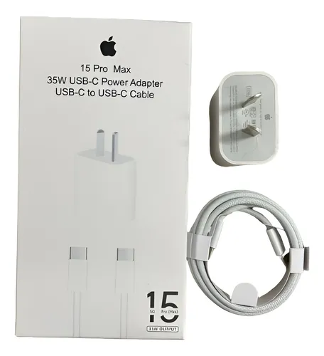 Adaptador de corriente USB-C 35W para iPhone 15 Pro Max