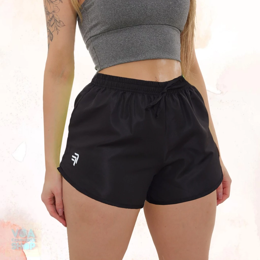 Short Tactel Feminino Levinho Liso para usar em Academia Praia Shortinho