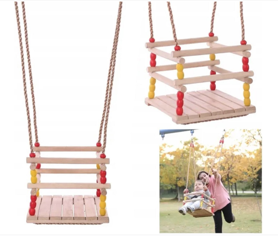 Houten schommel voor kinderen