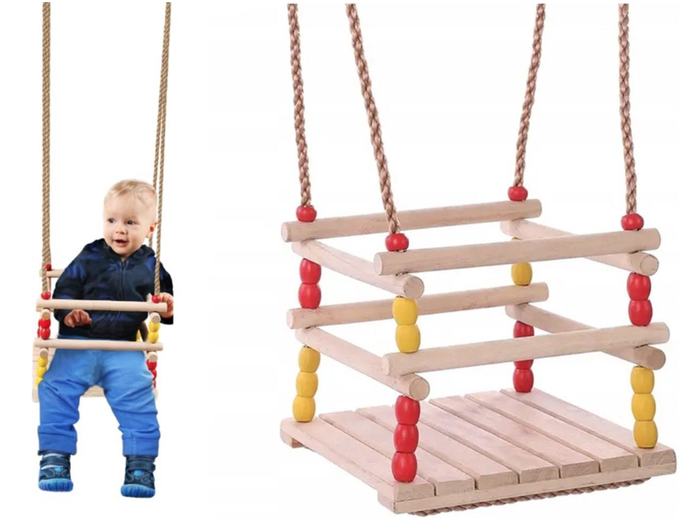 Houten schommel voor kinderen