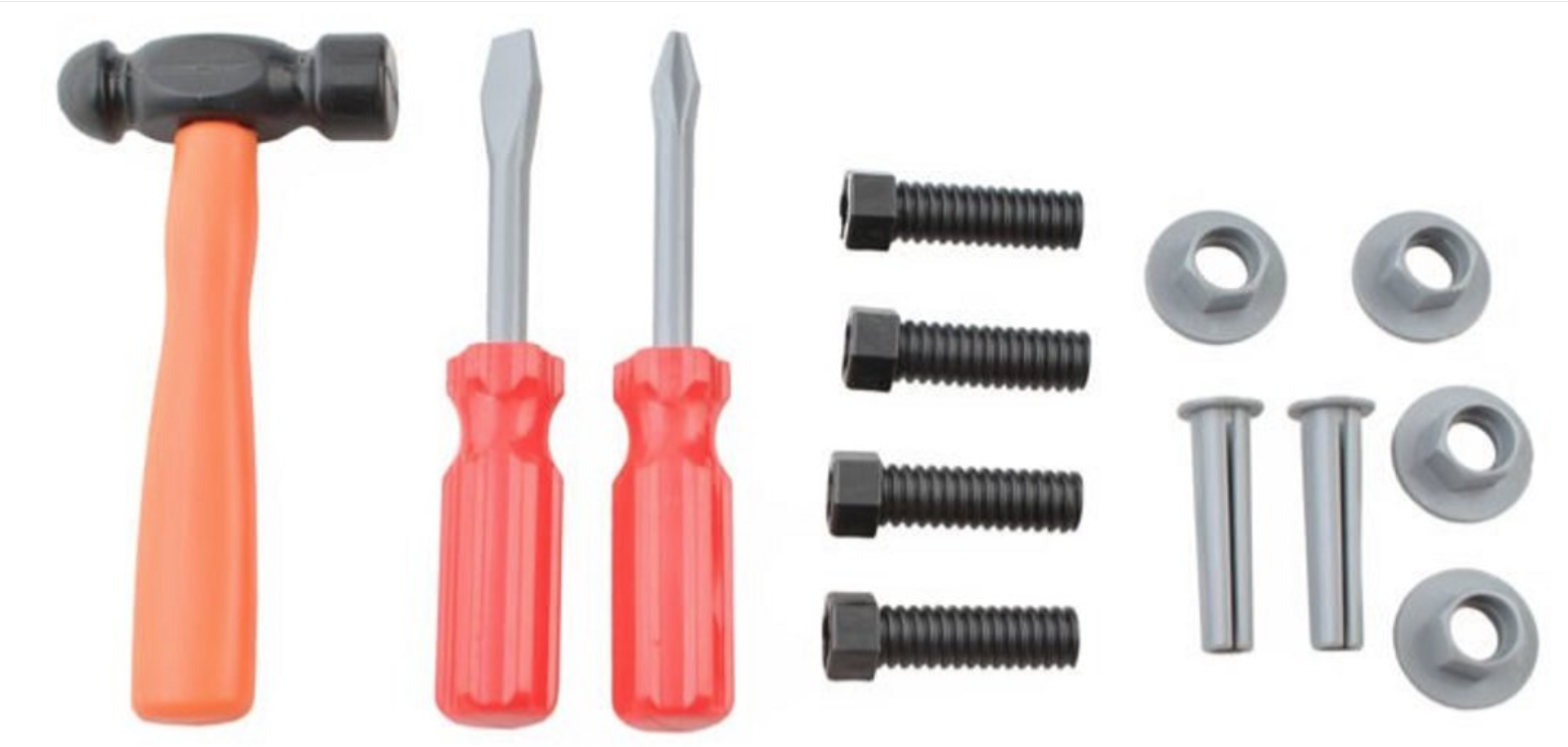 Gereedschapskoffer met speelgoedgereedschap