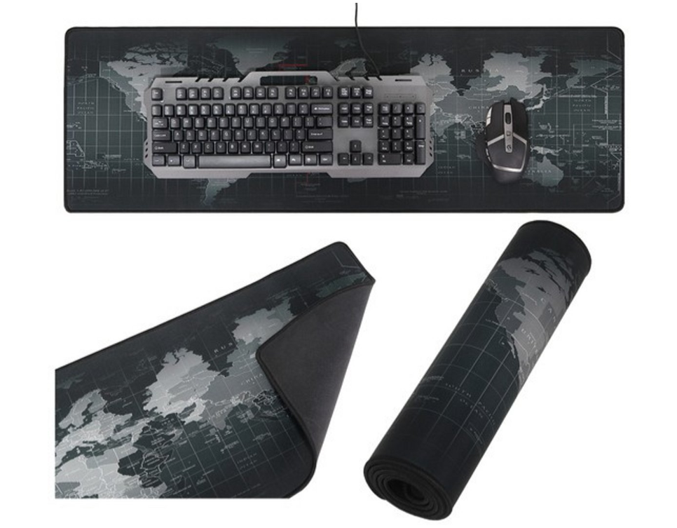 Bureaumat met wereldkaart