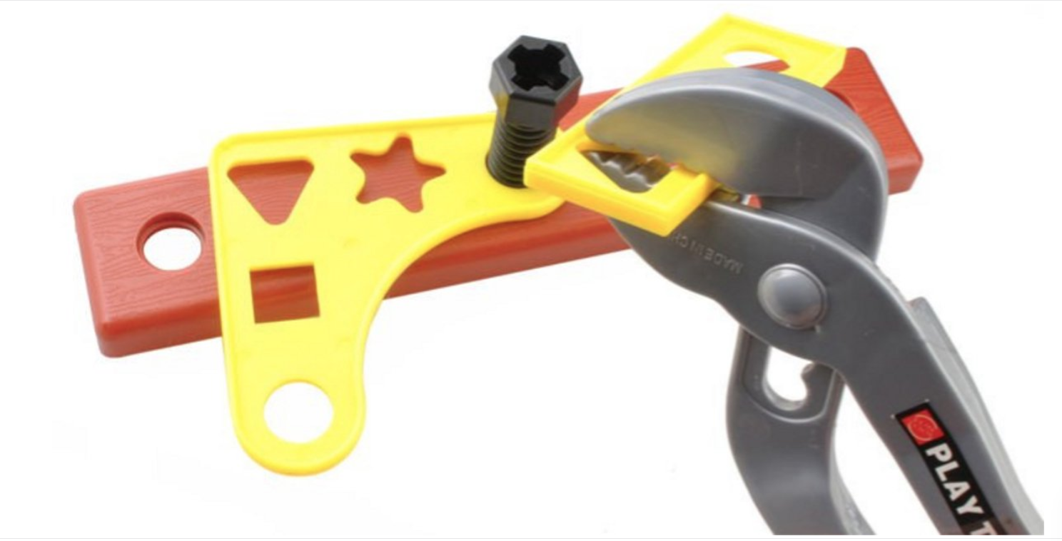 Gereedschapskoffer met speelgoedgereedschap