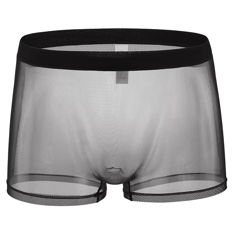 Boxer en maille transparente