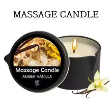 Bougie de massage à la vanille ambrée