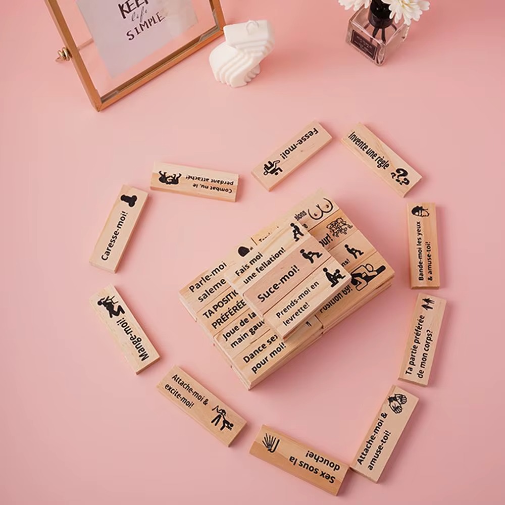 Blocs de jeu érotique en bois