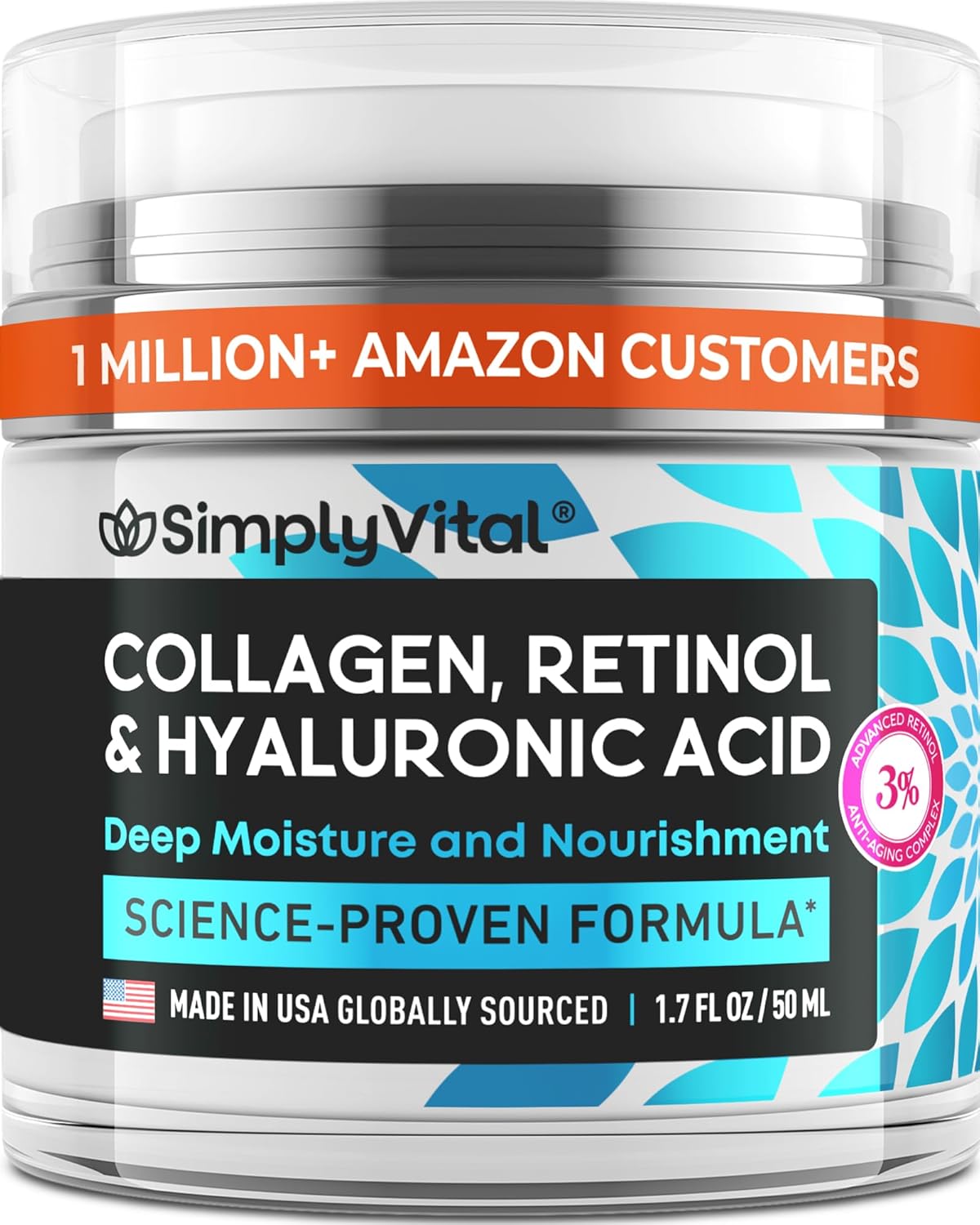 SimplyVital Collagen, Retinol & Hyaluronic Acid Cream