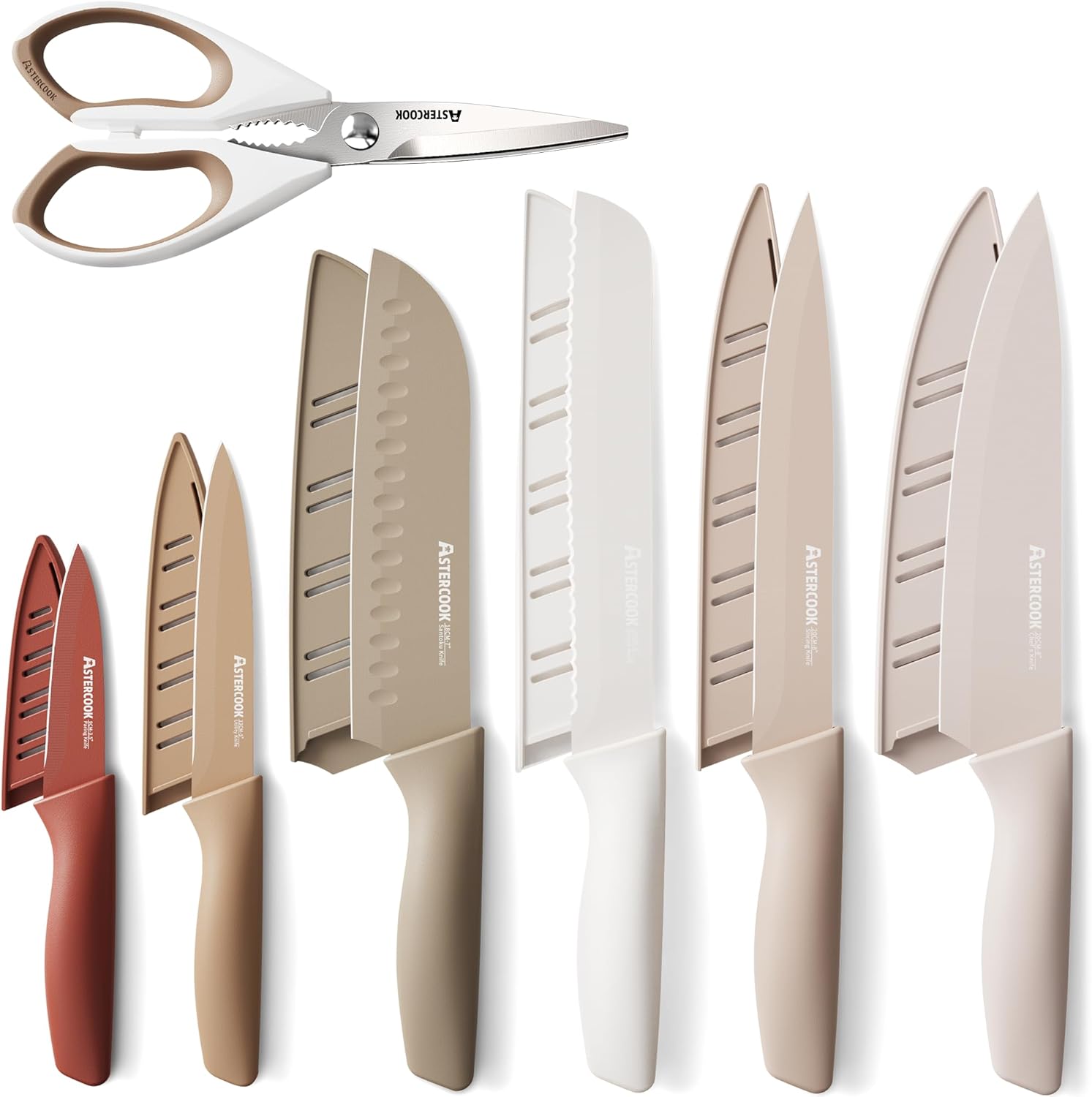 7-Piece Kitchen Knife Set with Scissors