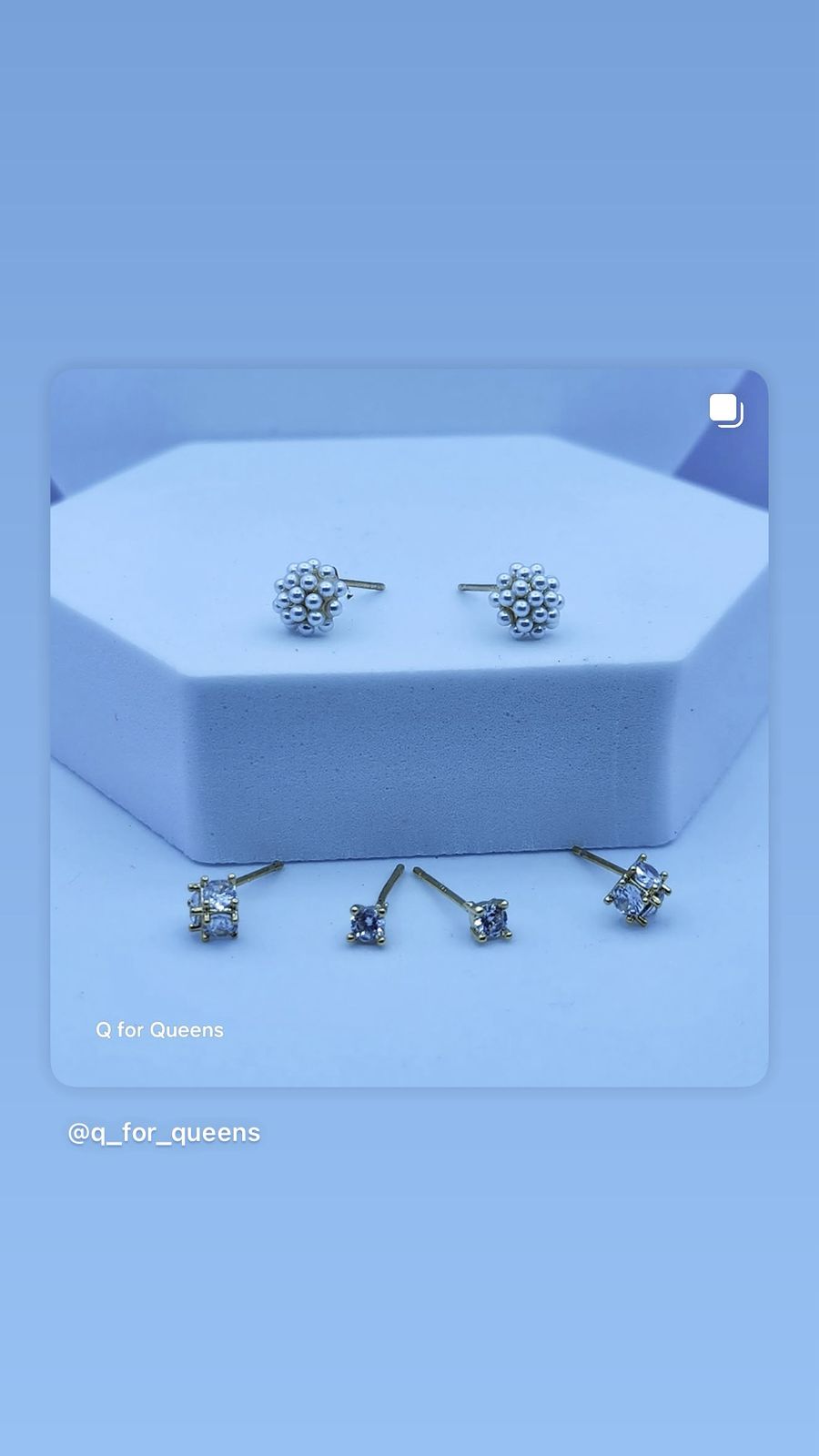 Elegant Crystal Stud Earrings Set