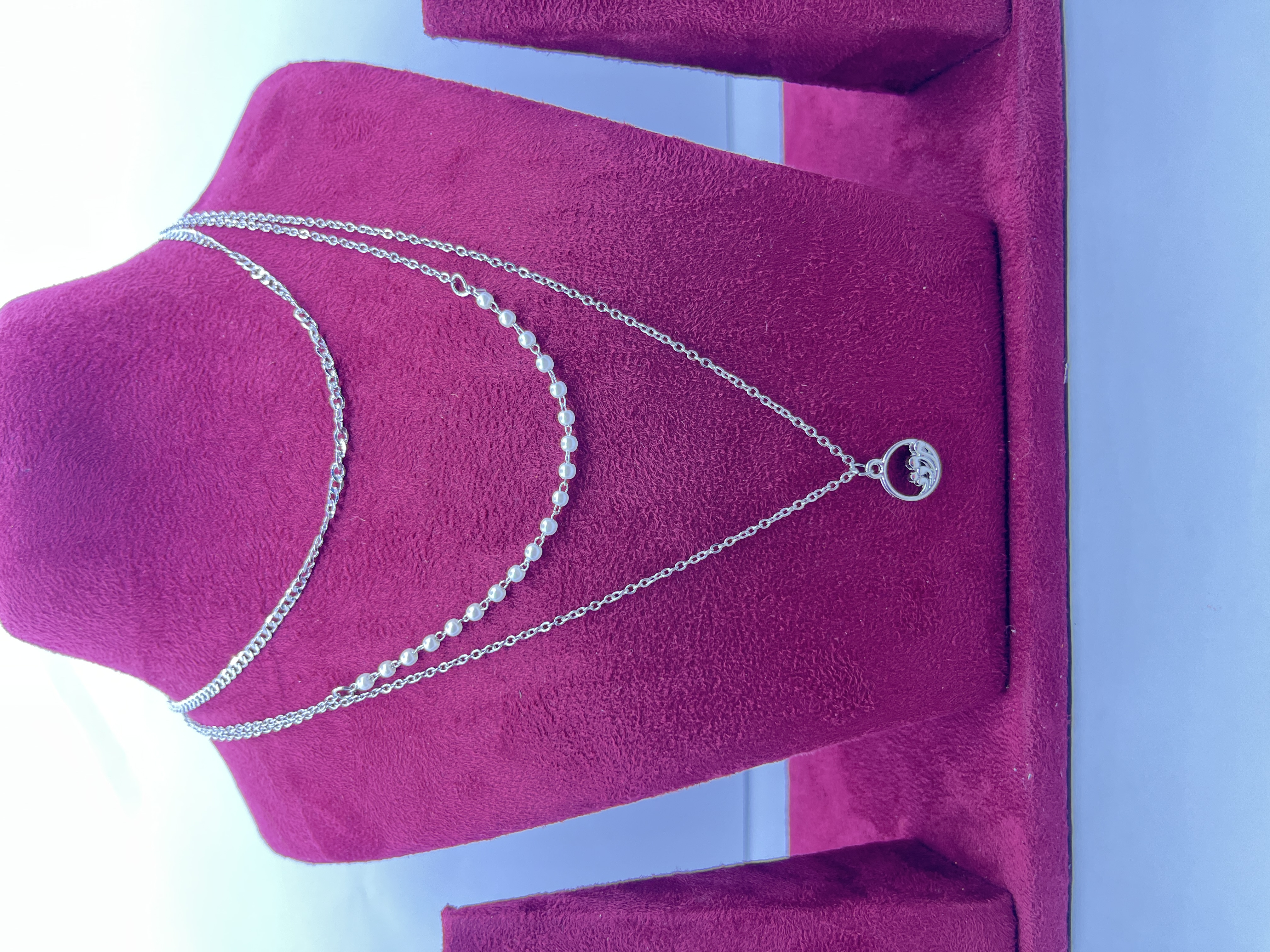 Elegant Layered Silver Necklace