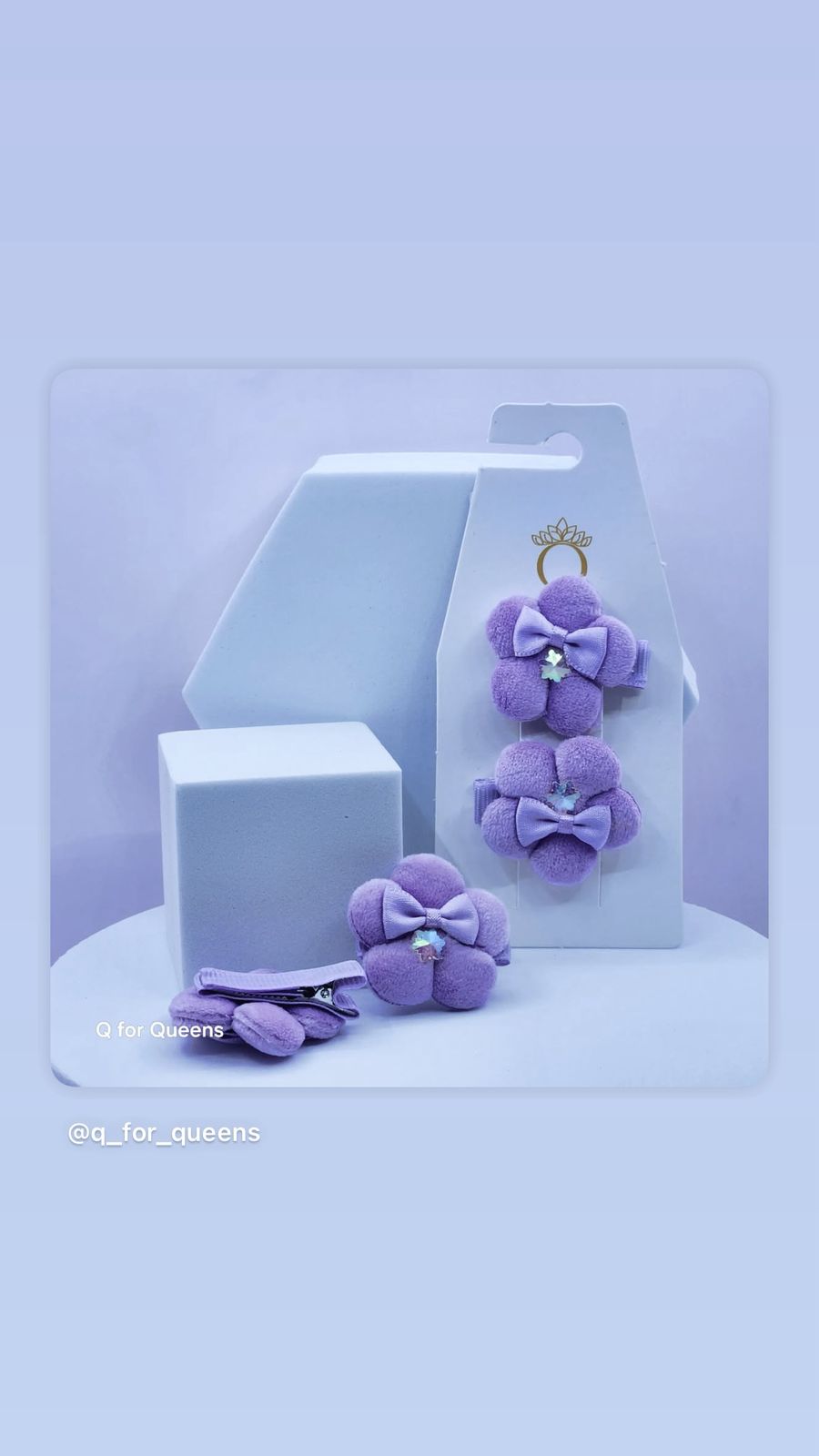 Lavender Hair Clips Set