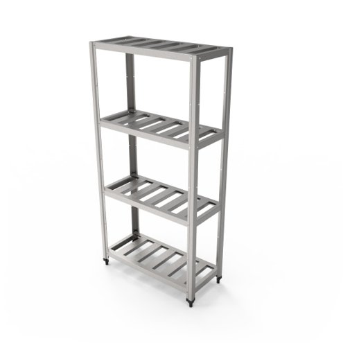 Estante Gradeada em Aço inox 304 c/ 4 Prateleiras