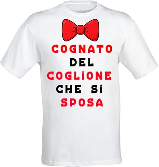 T-Shirt Cognato Del Coglione Che Si Sposa 