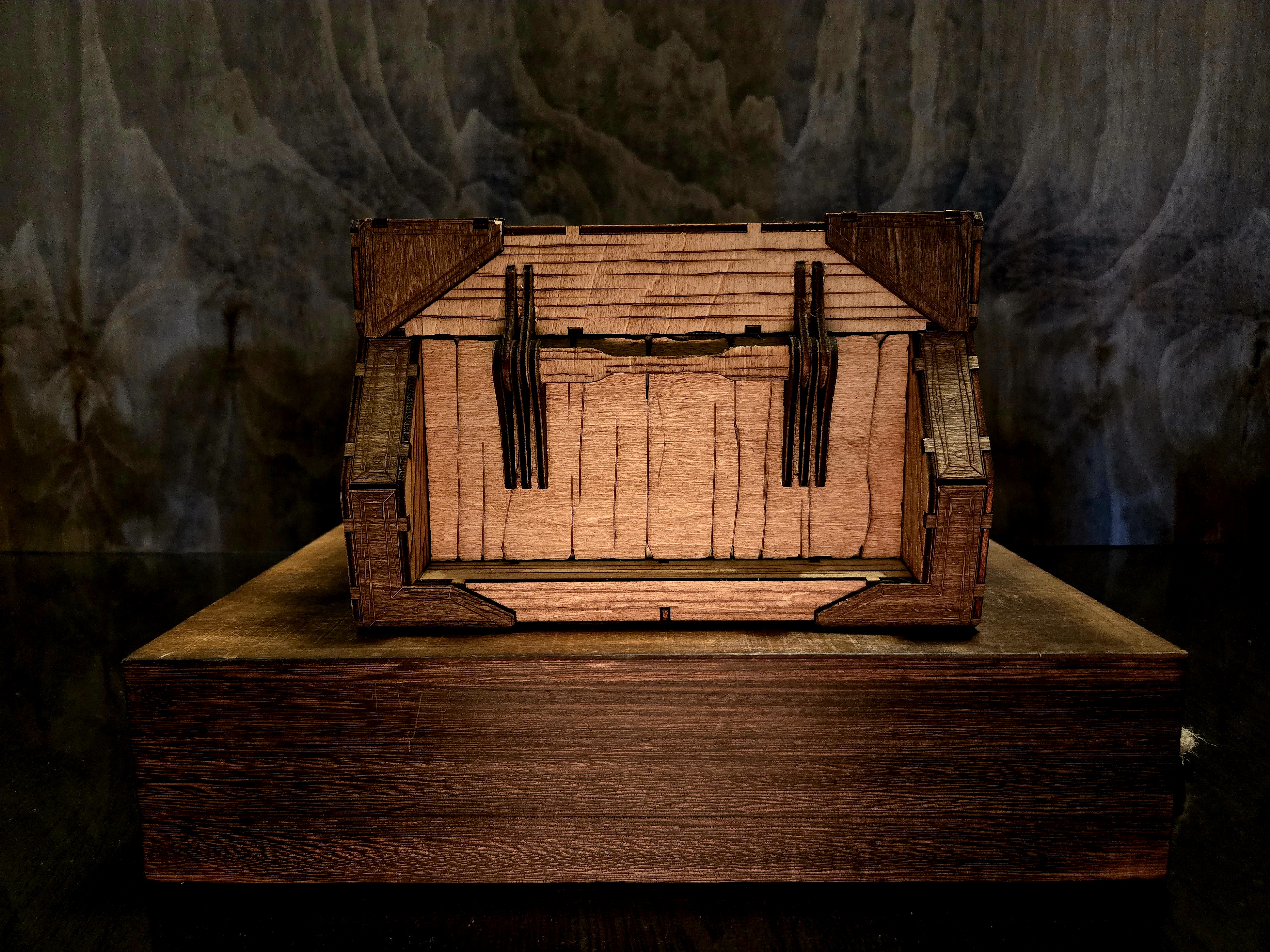 Deluxe Mimic Chest — Custom Engraved Lid Version