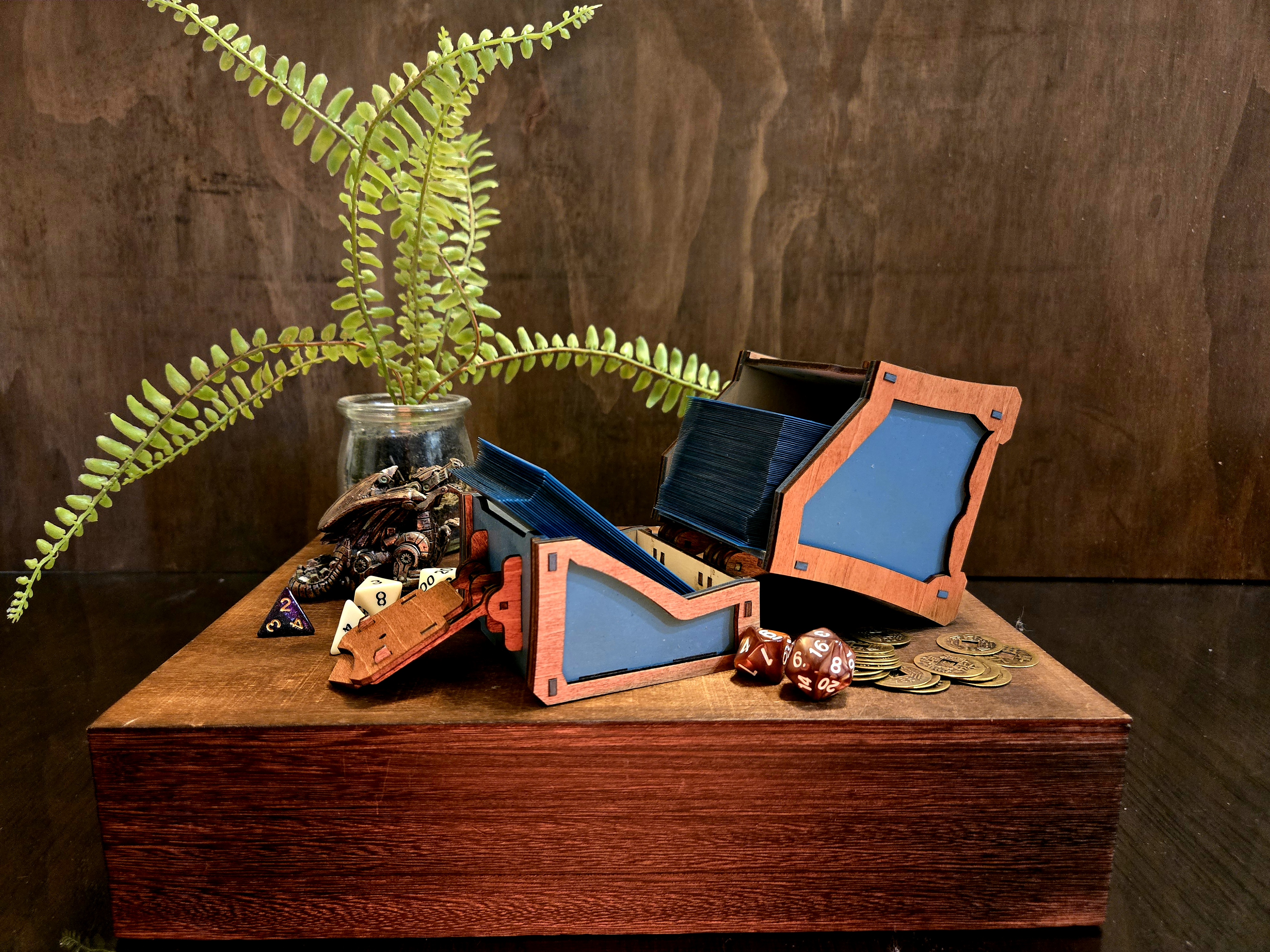 Commander Deck Box — With Hinged Lid, Latch, & MTG Emblem