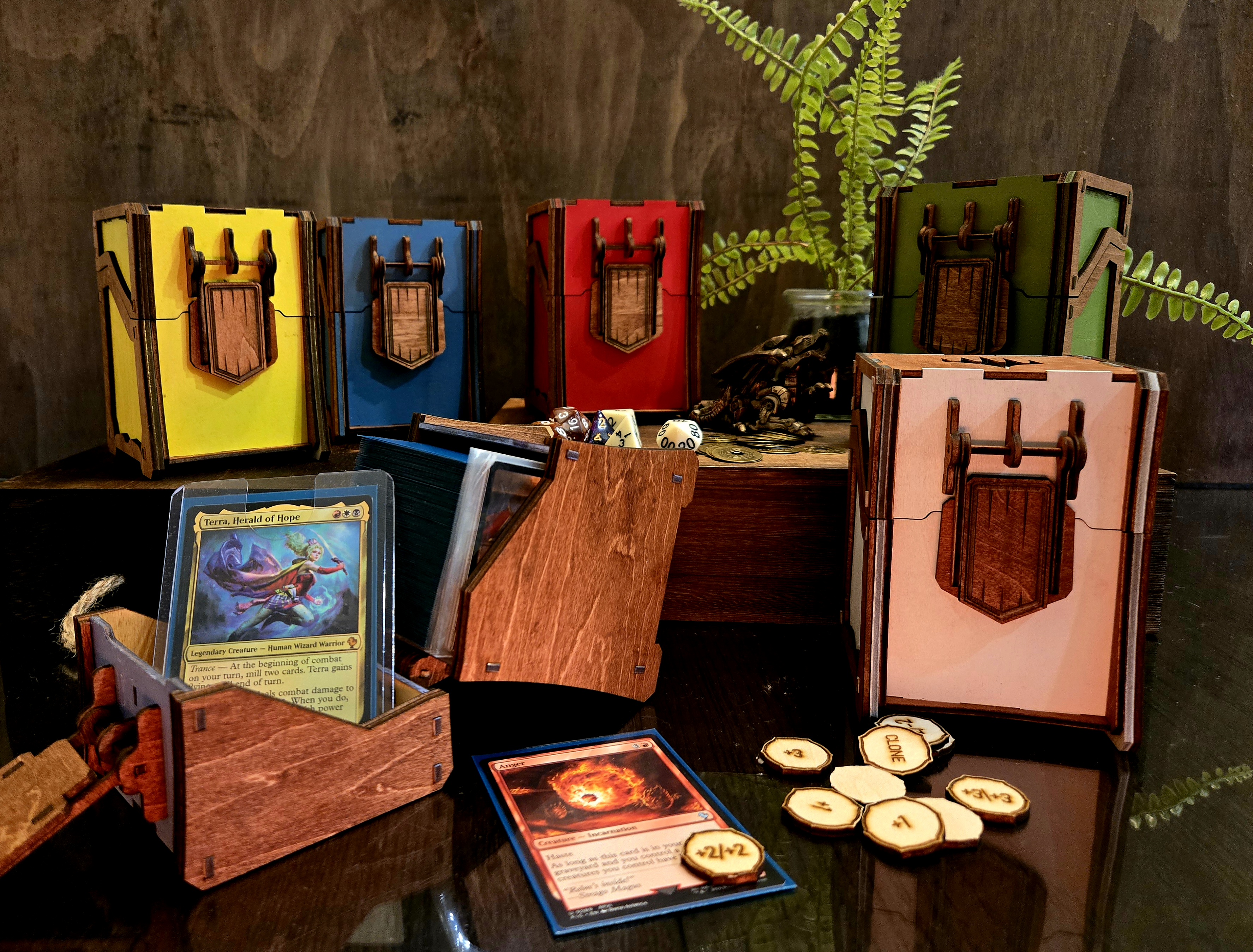 Commander Deck Box — With Hinged Lid, Latch, & MTG Emblem