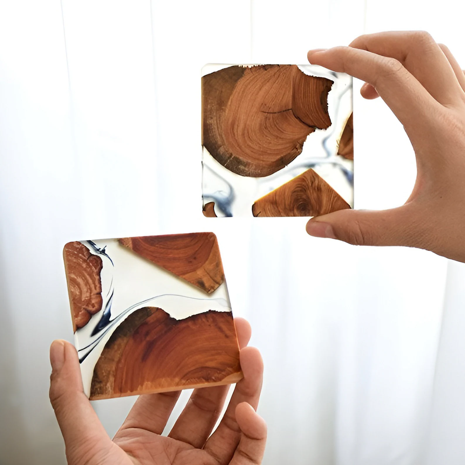 Wood and Resin Coasters
